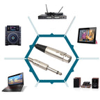 30cm XLR 3-Pin Female to 1/4 inch (6.35mm) Male Plug Stereo TRS Microphone Audio Cord Cable, BK2006KF Silver