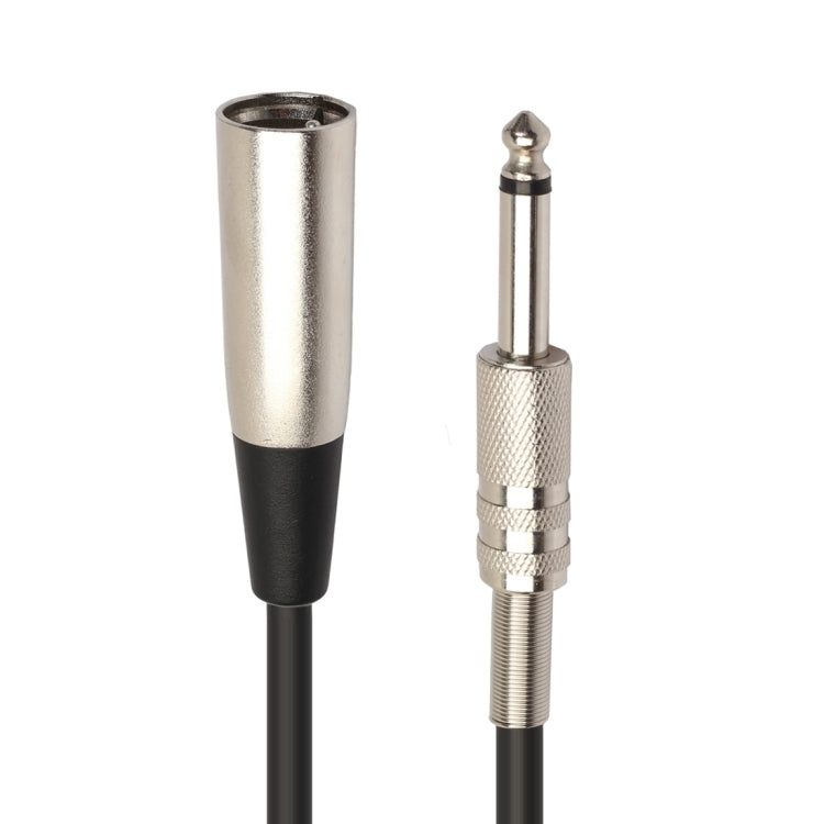 30cm XLR 3-Pin Male to 1/4 inch (6.35mm) XLR Female Plug Stereo Microphone Audio Cord Cable, BK2005KM