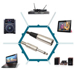 30cm XLR 3-Pin Male to 1/4 inch (6.35mm) XLR Female Plug Stereo Microphone Audio Cord Cable, BK2005KM