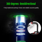 GK Desktop 3.5mm Wired Dual Mic Condenser Microphone, Compatible with PC / Mac for Live Broadcast, Show, KTV, etc., GK  3.5mm Port/Red, GK  3.5mm Port/White