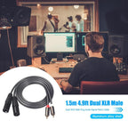 366119-15 2 RCA Male to 2 XLR 3 Pin Male Audio Cable, Length: 1.5m, 366119-15 2 RCA Male to 2 XLR 3 Pin Male