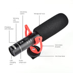 YELANGU MIC015 Professional Interview Condenser Video Shotgun Microphone with 3.5mm Audio Cable for DSLR & DV Camcorder