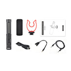YELANGU MIC015 Professional Interview Condenser Video Shotgun Microphone with 3.5mm Audio Cable for DSLR & DV Camcorder