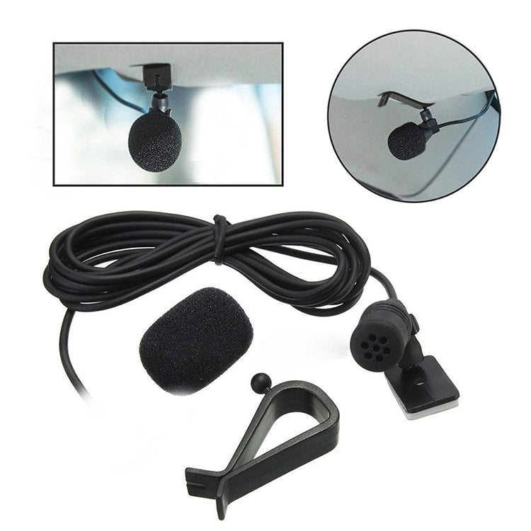 ZJ015MR Mono 2.5mm Straight Plug Car Navigation DVD External Paste Microphone, Length: 3m, Mono 2.5mm Straight