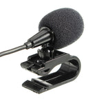 ZJ025MR Stick-on Clip-on Lavalier Stereo Microphone for Car GPS / Bluetooth Enabled Audio DVD External Mic, Cable Length: 3m, 90 Degree Elbow 2.5mm Jack, Elbow 2.5mm Jack Stereo