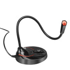 HXSJ F12 360 Degrees Bendable Drive-free USB Computer Microphone, Cable Length: 2.2m