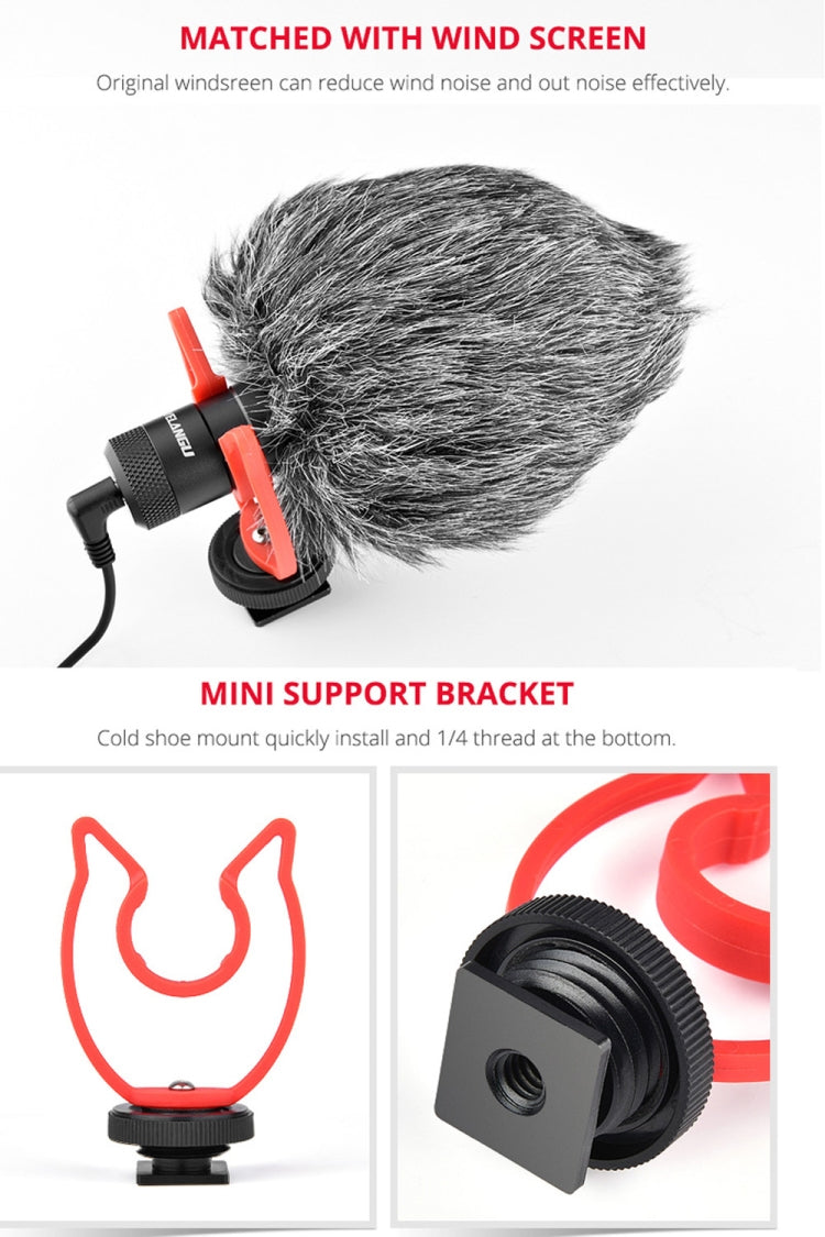 YELANGU MIC10 YLG9920A Professional Interview Condenser Video Shotgun Microphone with 3.5mm Audio Cable for DSLR & DV Camcorder, Microphone