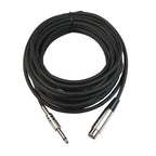 5m XLR 3-Pin Female to 1/4 inch (6.35mm) Mono Shielded Microphone Mic Cable, Length: 5m