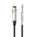 1.8m XLR 3-Pin Female to 1/4 inch (6.35mm) Mono Shielded Microphone Mic Cable, Length: 1.8m