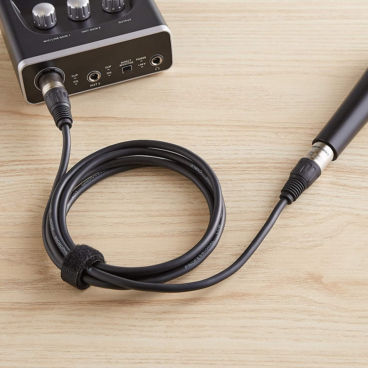 10m 3-Pin XLR Male to XLR Female Microphone Cable, Length: 10m