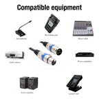 1.8m 3-Pin XLR Male to XLR Female MIC Shielded Cable Microphone Audio Cord, Length: 1.8m (Blue)