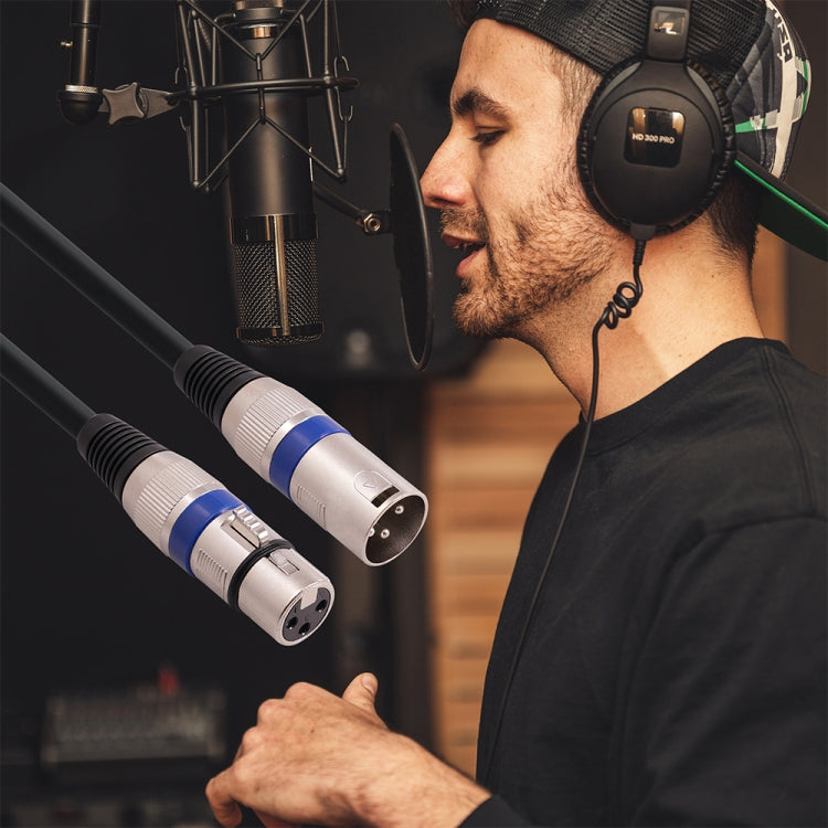 3m 3-Pin XLR Male to XLR Female MIC Shielded Cable Microphone Audio Cord, Length: 3m (Blue)