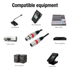 1m 3-Pin XLR Male to XLR Female MIC Shielded Cable Microphone Audio Cord, Length: 1m (Red)