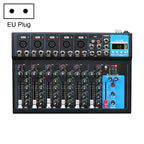 F7 Home 7-channel Bluetooth USB Reverb Mixer, EU Plug, F7 EU Plug