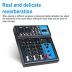 F4 Home 4-channel Bluetooth USB Reverb Mixer, US Plug, F4 US Plug