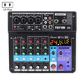 TEYUN NA6 6-channel Small Mixing Console Mobile Phone Sound Card Live Broadcast Computer Recording Console Processor, US Plug, NA6 US Plug
