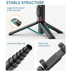 Q12s Bluetooth Remote Control Rotatable Fill Light Tripod Selfie Stick, Q12s