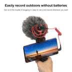 M30 Portable Wired Condenser Shotgun Microphone Trip Vlog Record Studio Video for Camera Phone
