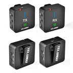 YELANGU MX5S 2.4G Live Broadcast Interview Wireless Recording Camera Microphone, 1 Receiver to 2 Transmitter, 1 Receiver to 2 Transmitter