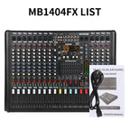 XTUGA B1404FX 14 Channels Bluetooth Audio Mixer Digital DJ Controller Sound Mixing Console, B1404FX