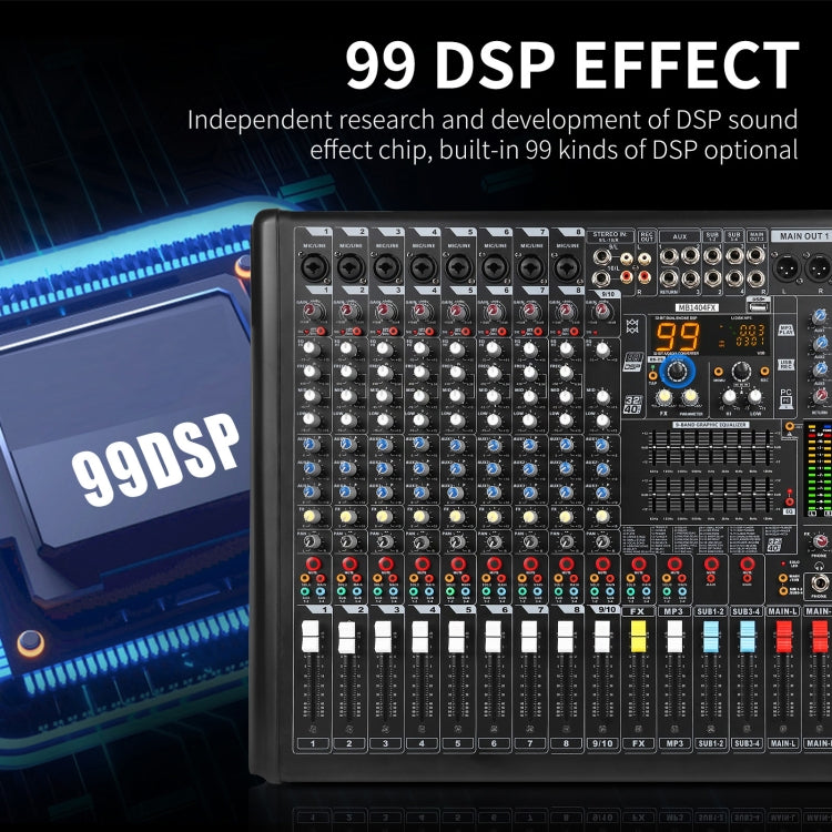 XTUGA B1404FX 14 Channels Bluetooth Audio Mixer Digital DJ Controller Sound Mixing Console, B1404FX
