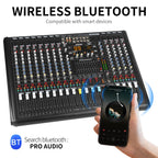 XTUGA B1404FX 14 Channels Bluetooth Audio Mixer Digital DJ Controller Sound Mixing Console, B1404FX