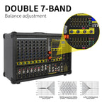 XTUGA PM1202 900W 10 Channel Stage Power Mixer 24Bit Multil-FX Processor Dual 99 DSP Effect DJ Amplifier, PM1202