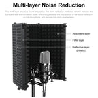 XTUGA P73 Foldable Recording Microphone Isolation Shield, P73
