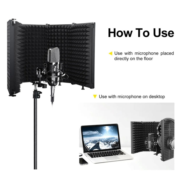 XTUGA P73 Foldable Recording Microphone Isolation Shield, P73