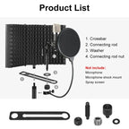 XTUGA P73 Foldable Recording Microphone Isolation Shield, P73