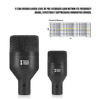 XTUGA DI7 7-Piece Wired Dynamic Drum Mic Kit Kick Bass Tom/Snare Cymbals Microphone Set with XLR Cables, DI7