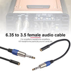 3094MF-03 6.35mm Male to 3.5mm Female Audio Cable, Length: 0.3m, 3094MF-03 6.35mm Male to 3.5mm Female