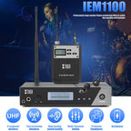 XTUGA IEM1100 UHF Wireless Stage Singer In-Ear Monitor System Single BodyPack Receiver