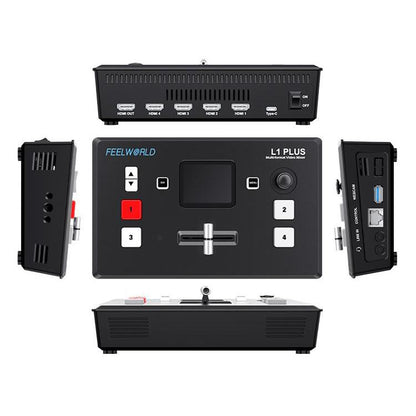 FEELWORLD L1 PLUS Multi-camera Video Mixer Switcher Touch Screen PTZ Control USB3.0 Fast Streaming Switcher, L1 PLUS