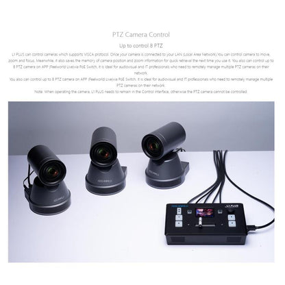 FEELWORLD L1 PLUS Multi-camera Video Mixer Switcher Touch Screen PTZ Control USB3.0 Fast Streaming Switcher, L1 PLUS