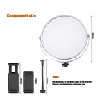 MANTOO RL-12 II 100-240V 28W 12 inch Two-color Dimmable Ring Fill Light with Tripod, 12 inch