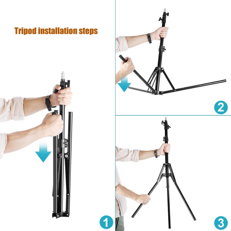 MANTOO RL-12 II 100-240V 28W 12 inch Two-color Dimmable Ring Fill Light with Tripod, 12 inch