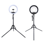 MANTOO RL-18 II 100-240V 55W 18 inch Two-color Dimmable Ring Fill Light with Tripod, 18 inch