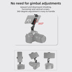 BEXIN PH-01 Desktop Live Broadcast Bracket 360 Phone Clamp Dual Cold Shoes Mount