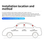 XY-C610 Car Mini Digital Display Carbon Monoxide Smoke Detector Alarm without Battery