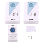 VOYE V001A2 Wireless Smart Music LED Home Doorbell with Dual Receiver, Remote Control Distance: 120m (Open Air), V001A2