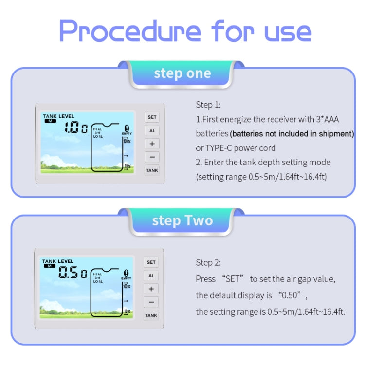 TS-FT003 Solar Charging Ultrasonic Liquid Level Meter, TS-FT003