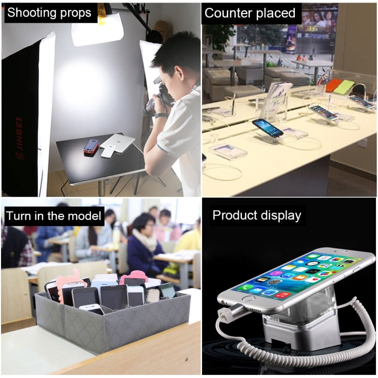 Aluminum Shell Cylindrical Display Stand Digital Magnetic Security System Burglar Alarm / Anti-theft Alarm Display Holder for Mobile Phones with Micro-USB Port, Cylindrical Micro-USB