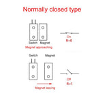 10 PCS Embedded NC Model Door Magnetic Sensor Switch, MC-38