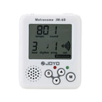 JOYO JM-60 Mini Portable Rechargeable Clip-on Electronic Digital Metronome Tone Generator Tuner for Guitar Violin Ukulele, JM-60 (White)