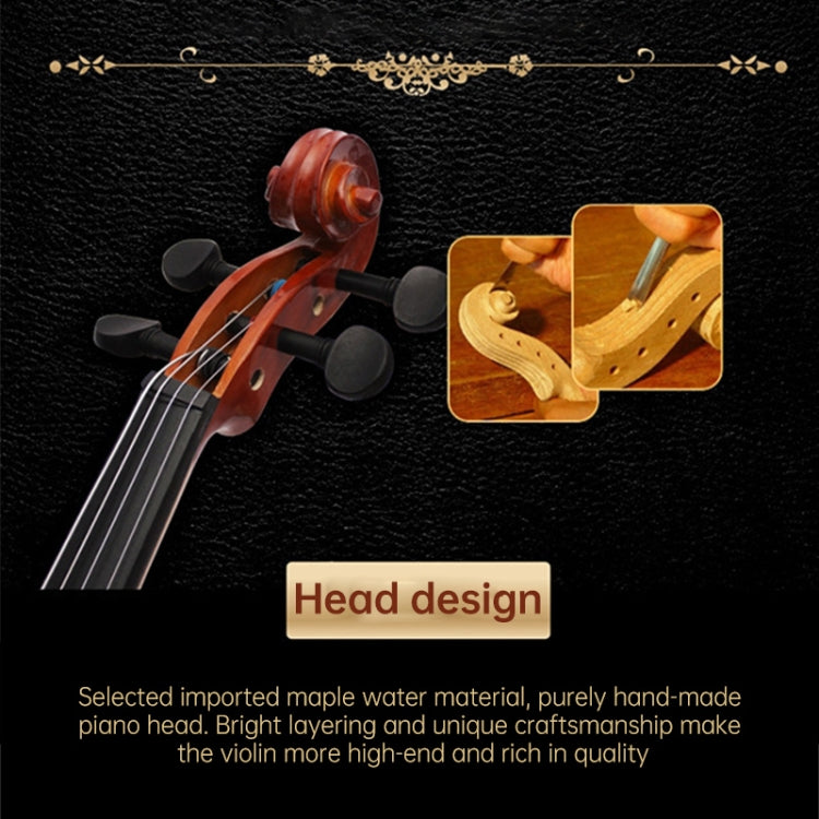 4/4 Full Size Acoustic Violin Handmade Solid Wood Violin, Violin