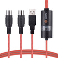 WERSI UM-18 USB MIDI Cable MidiPort Midi Cable Electric Piano Electronic Drum Music Editing Line, Length: 2m