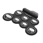 Portable Silicone Hand Roll USB Electronic Drum, Black Icon Version, Electronic Drum Black Icon Version