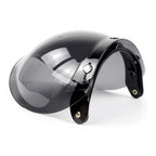 Soman Motorcycle Bubble Visor Open Face Helmet Visor Helmet Windshield Shield with Transparent Frame