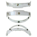 Soman Motorcycle Bubble Visor Open Face Helmet Visor Helmet Windshield Shield with Transparent Frame